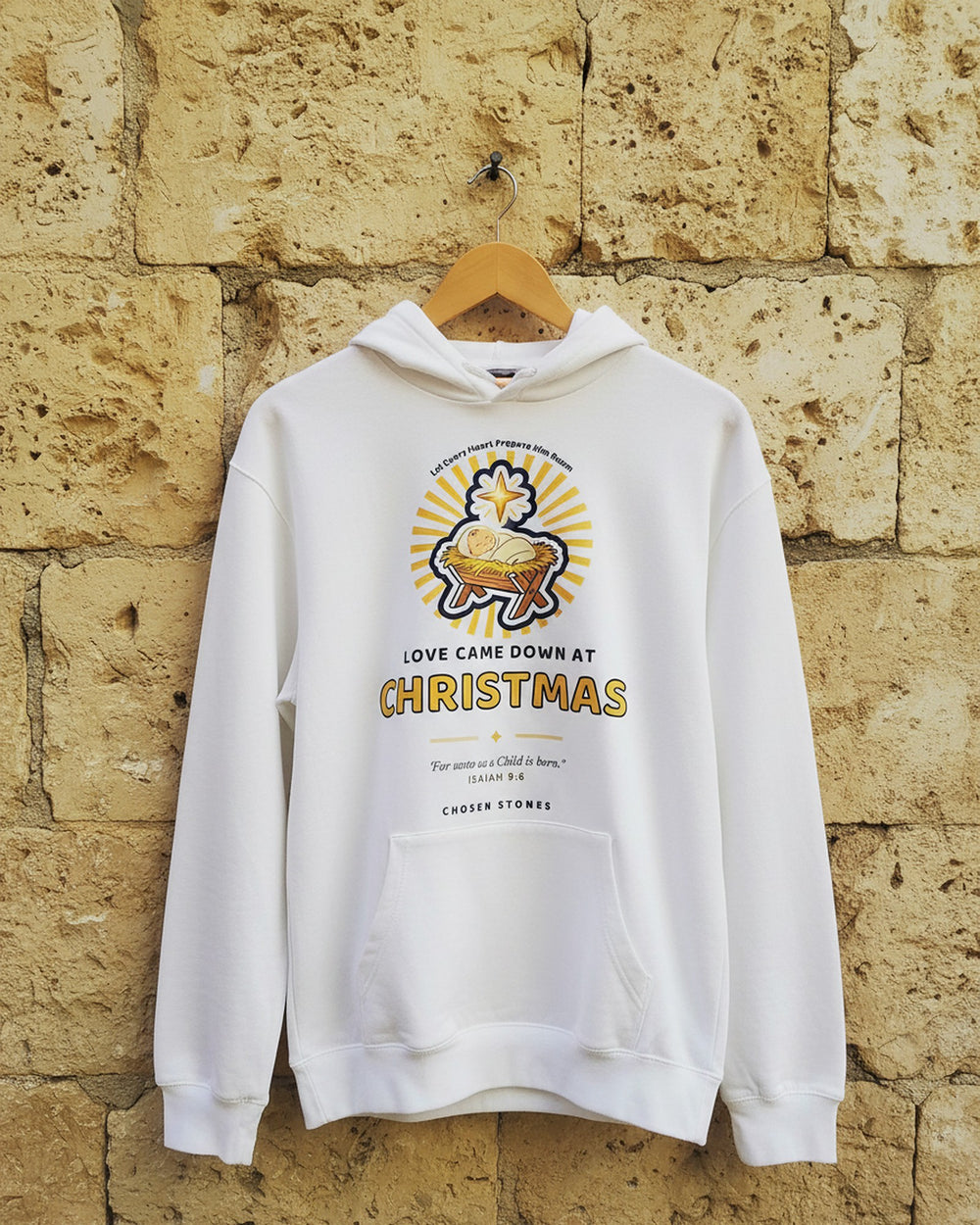 Christmas Hoodie — Love Came Down at Christmas (Light)