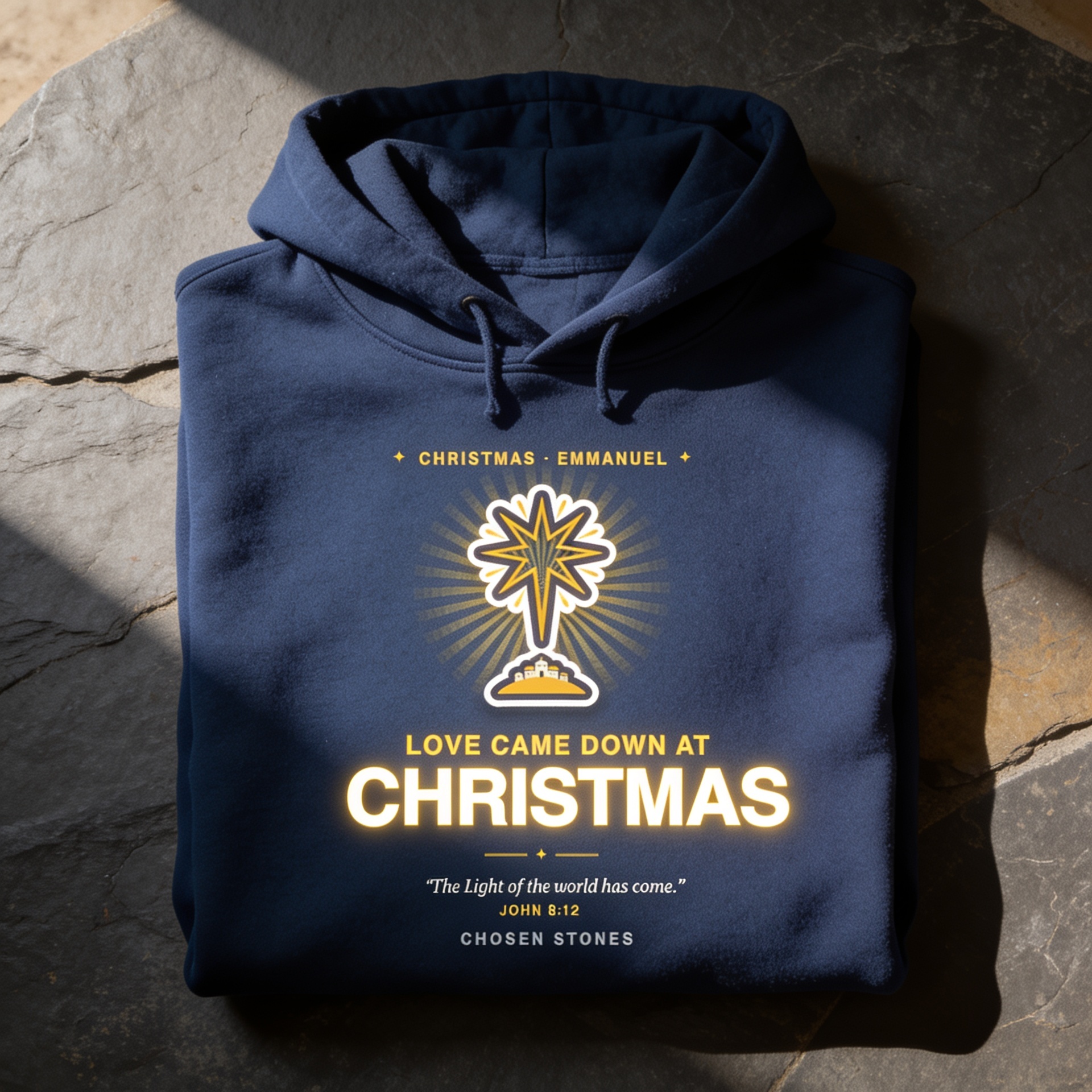 Christmas Hoodie — Love Came Down at Christmas (Dark)