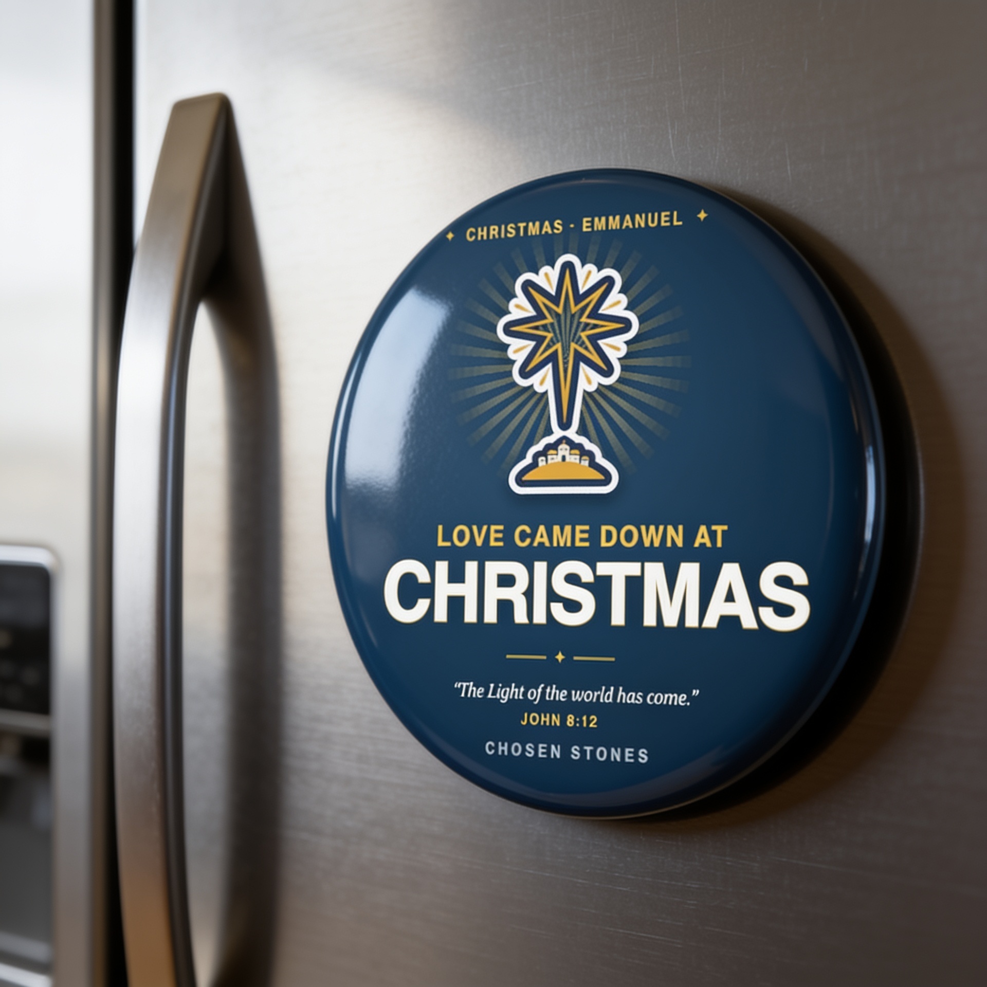 Christmas Magnet — Love Came Down at Christmas (Dark)