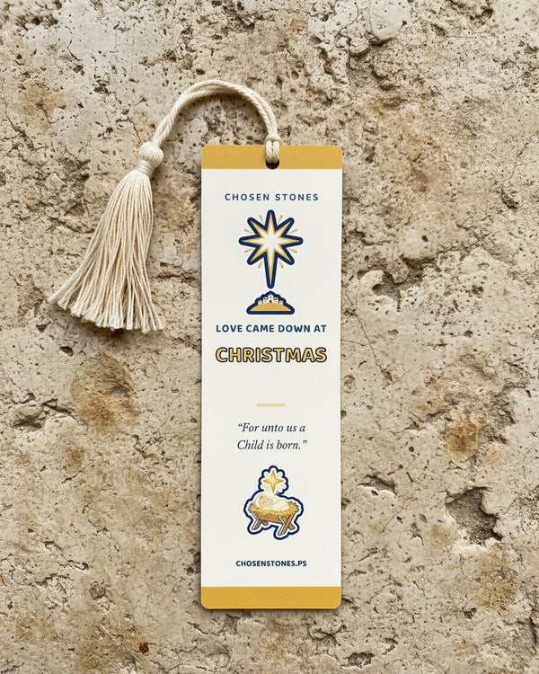 Christmas Bookmark — Love Came Down at Christmas (Light), product photo
