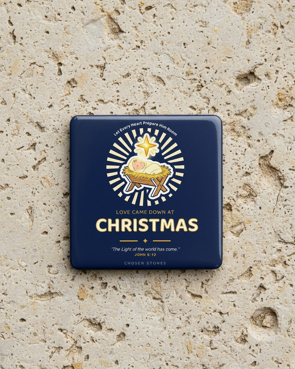 Christmas Magnet — Love Came Down at Christmas (Dark)