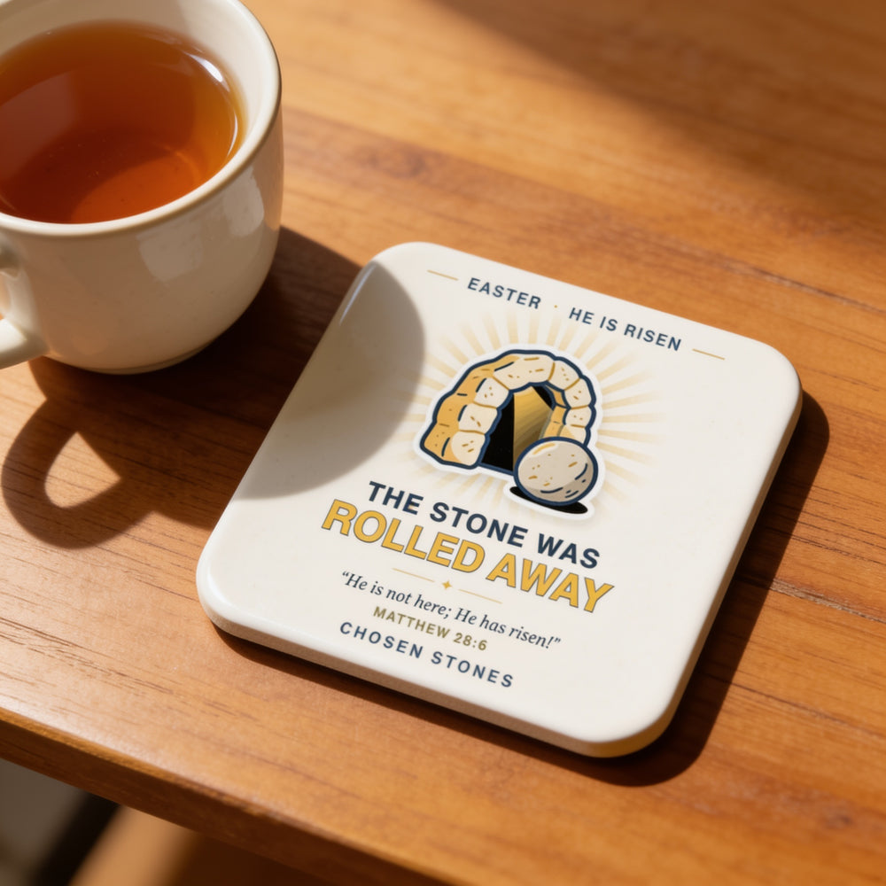 Easter Coaster — The Stone Was Rolled Away (Light)